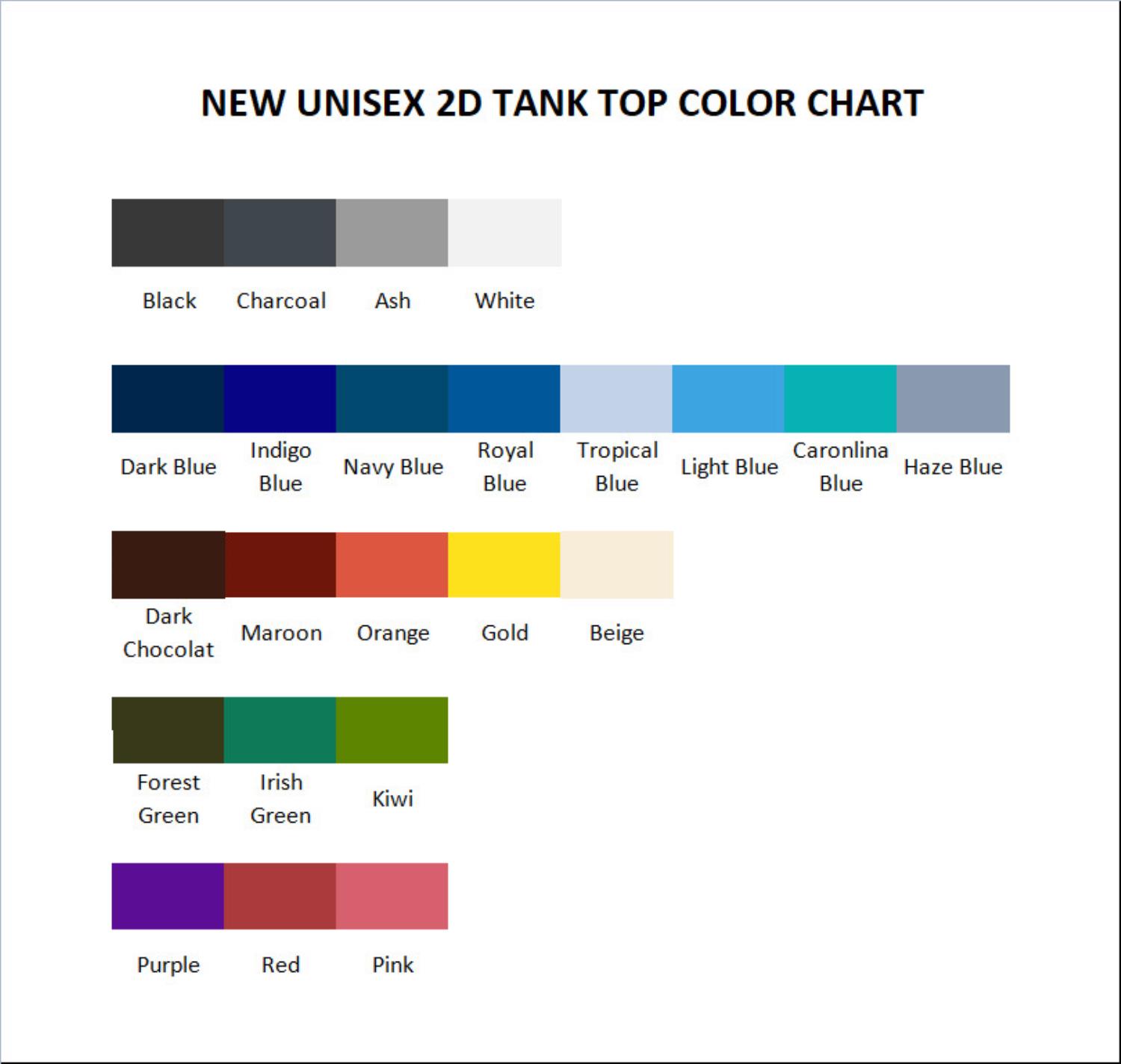 tank top color chart - Dragon Age Store