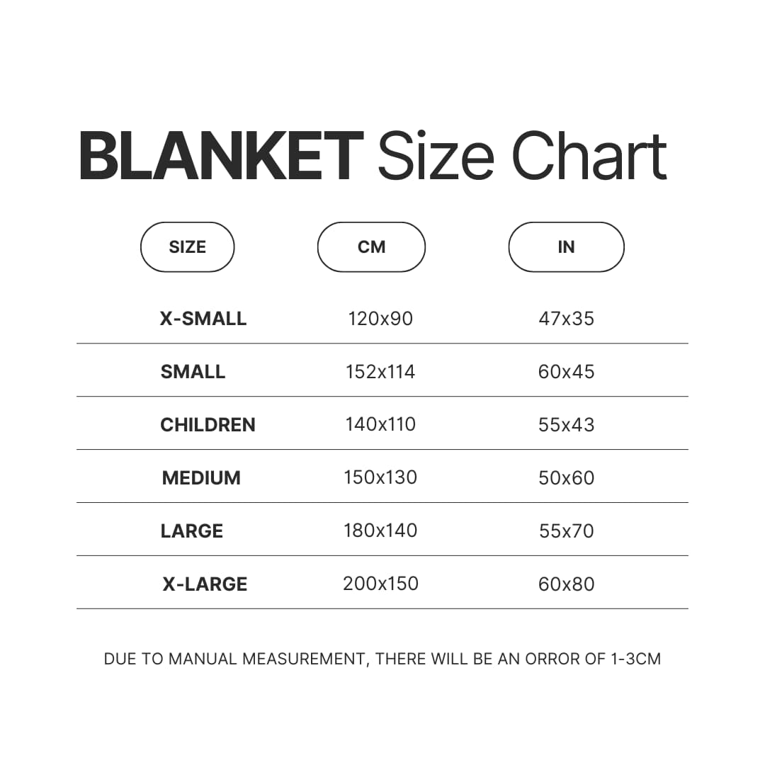 Blanket Size Chart - Dragon Age Store