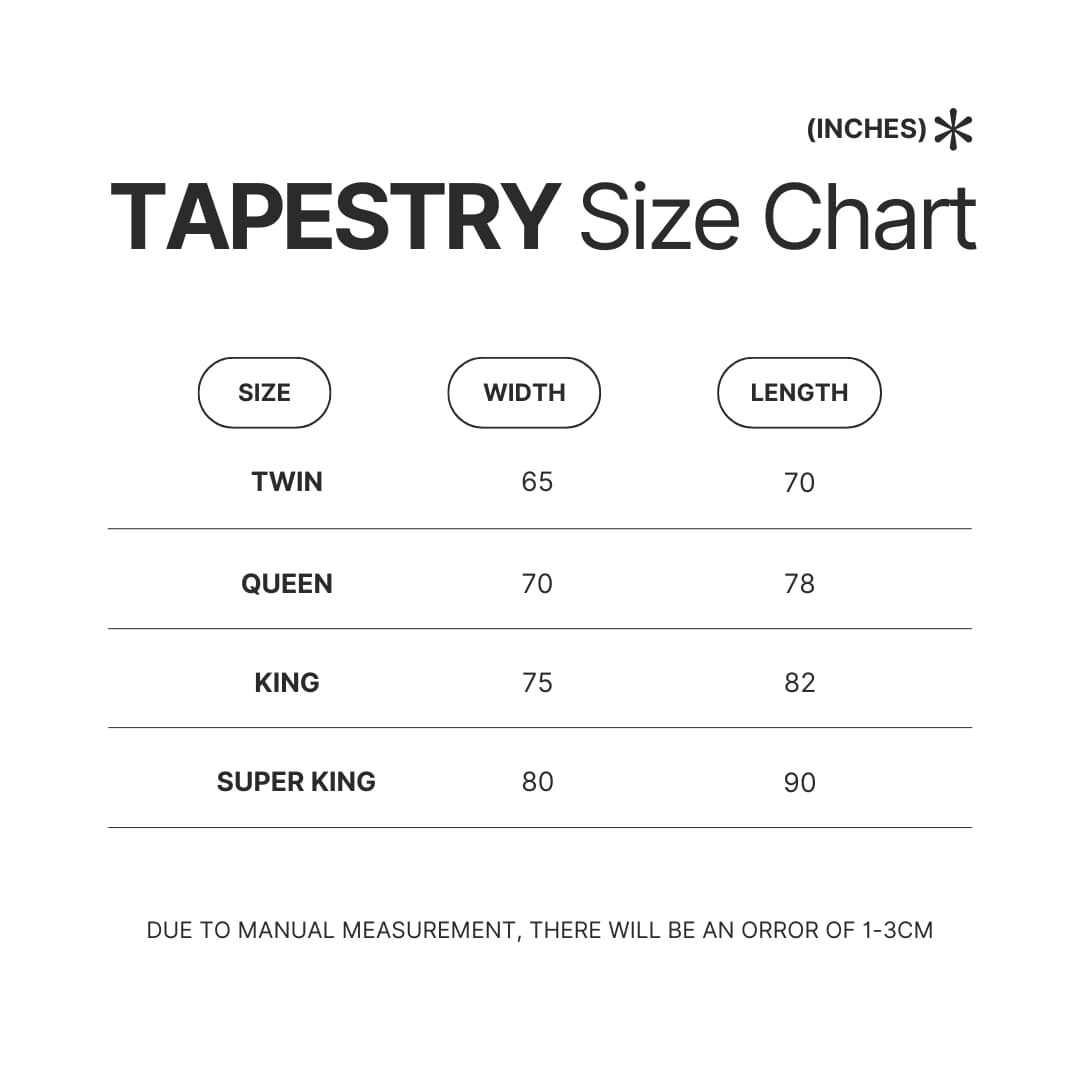 Tapestry Size Chart - Dragon Age Store