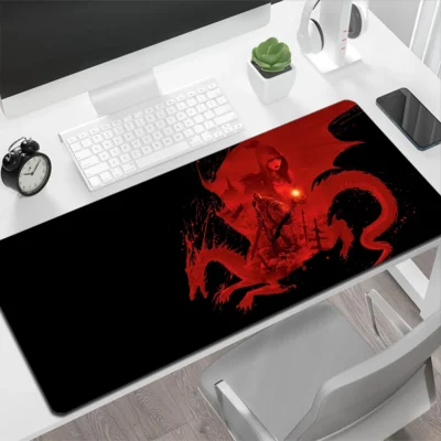 Dragon Age Black Red Large Mouse Pad
