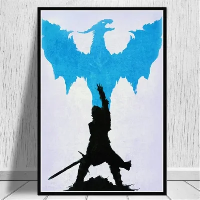 Dragon Age Inquisition Blue Dragon Wall Art
