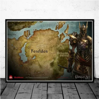 Dragon Age Inquisition Map Wall Art