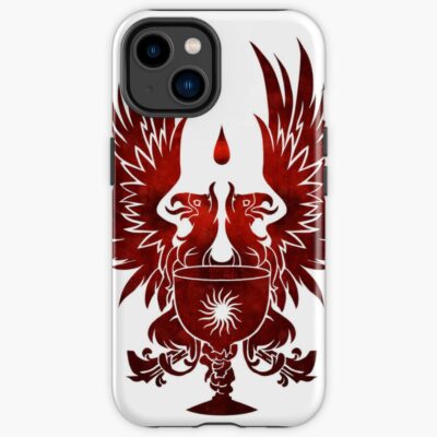 Dragon Age Grey Warden Red White Bg Iphone Case