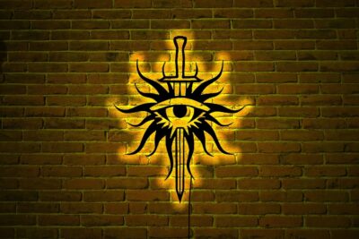 Dragon Age Inquisition Metal Sign With Lights