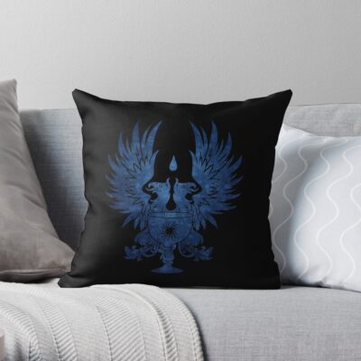Dragon Age Grey Warden Blue Throw Pillow