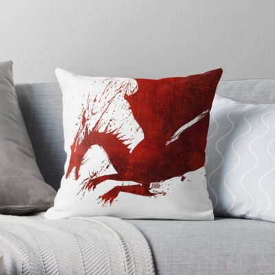 Dragon Age Origins Blood Dragon White Throw Pillow