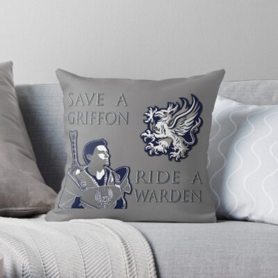 Dragon Age Save A Griffon Ride A Warden Throw Pillow