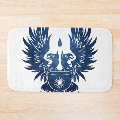 Dragon Age Grey Warden Blue White Bg Bath Mat