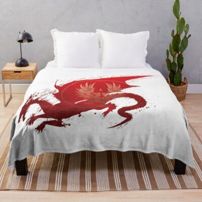 Requiem Ver 1 Dragon Age Art Throw Blanket