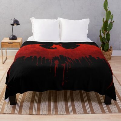 Dragon Age II Blood Dragon Black Throw Blanket