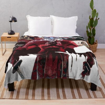 Retro Game Poster Age Dragon II Throw Blanket