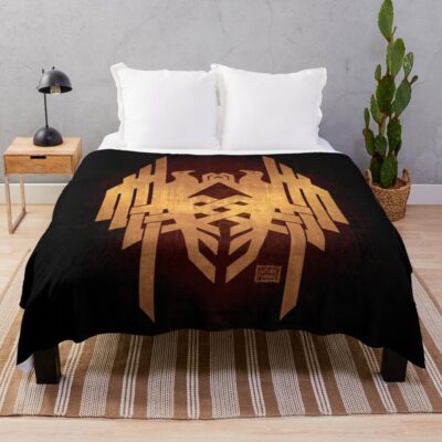 Dragon Age Golden Hawke Family Crest Throw Blanket