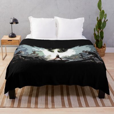 Minimalist Dragon Inquisition Age Gaming Throw Blanket