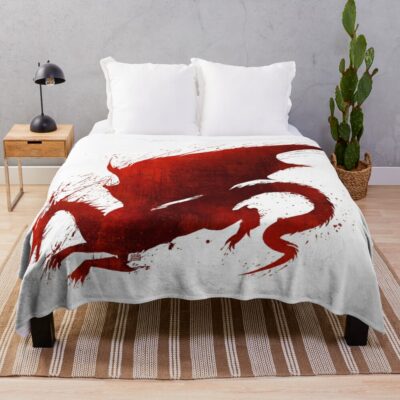 Dragon Age Origins Blood Dragon V1 Throw Blanket