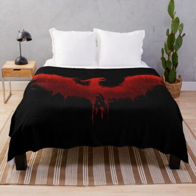 Dragon Age Inquisition Blood Dragon Black Throw Blanket