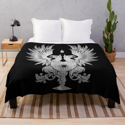 Dragon Age Grey Warden Silver Throw Blanket