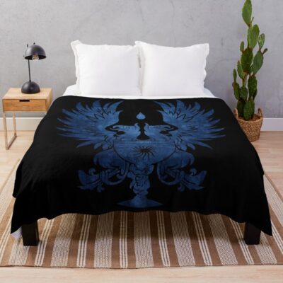 Dragon Age Grey Warden Blue Throw Blanket