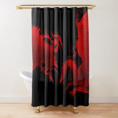 Dragon Age Origins Awakening Blood Dragon Black Shower Curtain