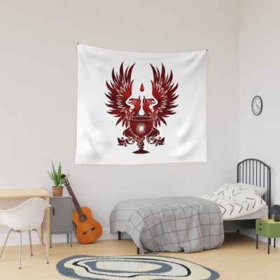 Dragon Age Grey Warden Red White Bg Tapestry